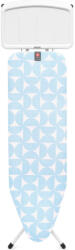 Brabantia vasalódeszka fix tálcával gőzállomásokhoz 124x38cm - B méret, fehér váz, PerfectFlow friss fuvallat huzat Vasalódeszka