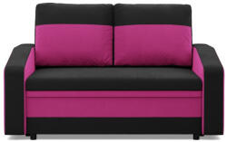 GreenSite Hewlet kanapé, szövet anyag, fekete - rózsaszín