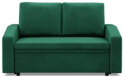 GreenSite Zeus kanapé, bársony, hab töltet, döntött kartámasz, zöld - primbutor