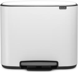 Brabantia Bo Pedal Bin pedálos szelektív kuka, 3x11L, acél, fehér (121005)