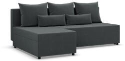 Greensite Nobu sarokkanapé, bársony, univerzális oldal, szürke - primbutor