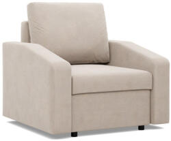 Greensite Zeus fotel, döntött kartámasz, bársony, hab töltet, bézs - primbutor