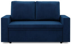 GreenSite Zeus kanapé, bársony, hab töltet, egyenes kartámasz, kék