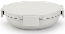 Brabantia Lunch Bowl ételhordozó tál clip-on fedővel, 1000ml, mikrózható és fagyasztható, műanyag, világosszürke (206184)