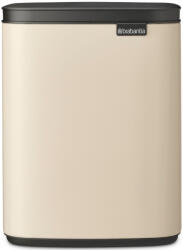 Brabantia Bo Waste Bin szemetes felnyitható fedővel, fali/álló, 7L, acél, világos bézs (234101)