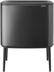Brabantia Bo Touch Bin nyomófedeles szelektív kuka, 3x11L, acél, magabiztos szürke (233586)
