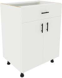 Benita 1 fiókos 2 ajtós Alsó konyhaszekrény Fehér 60x50x80 cm (917234)