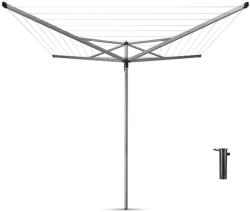 Brabantia Essential forgatható kerti ruhaszárító 50m, UV-álló, betonalapba rögzítendő, metál szürke (310683) Ruhaszárító