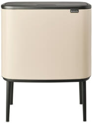 Brabantia Bo Touch Bin nyomófedeles szelektív kuka, 3x11L, acél, világos bézs (201608)