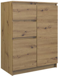 GreenSite 2D2S fiókos szekrény, tölgy