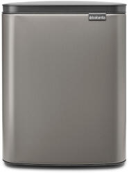 Brabantia Bo Waste Bin szemetes felnyitható fedővel, 12L, acél, platinaszürke (230387)