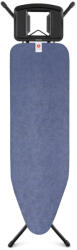 Brabantia vasalódeszka fix támasszal 124x38cm - B méret, fekete váz, farmerkék huzat (139000) Vasalódeszka