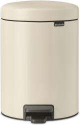 Brabantia NewIcon pedálos szemetes lecsapódásgátló fedővel, 5L, acél, világos bézs (149900)