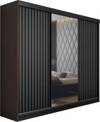  Malani 200 Tolóajtós Szekrény 200cm, Grafit (szafa MALANI - grafit 200x205x59 cm) - primbutor