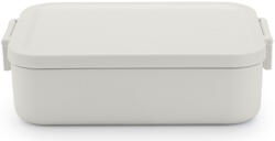 Brabantia Lunch Box közepes ételhordozó doboz, clip-on fedővel, 1100ml, mikrózható és fagyasztható, műanyag, világosszürke (202568)