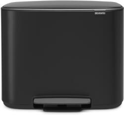 Brabantia Bo Pedal Bin pedálos szelektív kuka, 11+23L, acél, matt fekete (121227)