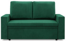 GreenSite Zeus kanapé, bársony, hab töltet, egyenes kartámasz, zöld - primbutor