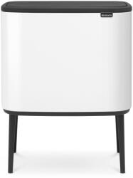 Brabantia Bo Touch Bin nyomófedeles szelektív kuka, 11+23L, acél, fehér (313547)
