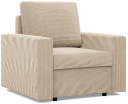 Greensite Zeus fotel, egyenes kartámasz, kordbársony, hab töltet, bézs - primbutor