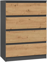 GreenSite M4 70 fiókos szekrény, antracit-tölgy
