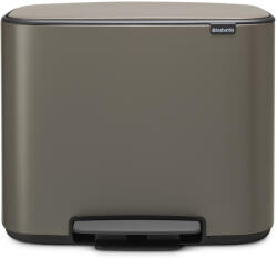 Brabantia Bo Pedal Bin pedálos szelektív kuka, 3x11L, acél, platinaszürke (121067)