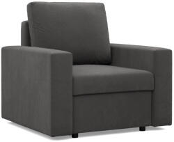 Greensite Zeus fotel, egyenes kartámasz, szövet anyag, hab töltet, szürke