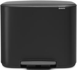 Brabantia Bo Pedal Bin pedálos szelektív kuka, 3x11L, acél, matt fekete (121104)