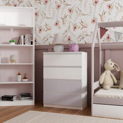 GreenSite MIX M4 ARTEO komód, 70x97x40 cm, fehér-rózsaszín