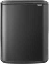 Brabantia Bo Touch Bin nyomófedeles szelektív szemetes, 2x30L, acél, magabiztos szürke (233609)