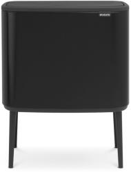 Brabantia Bo Touch Bin nyomófedeles szelektív kuka, 3x11L, acél, matt fekete (316067)