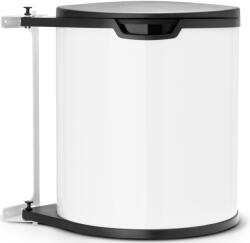 Brabantia beépített szemetes, ajtóra szerelhető, ajtóval együtt nyíló fedővel, 15L, acél, fehér (428081)