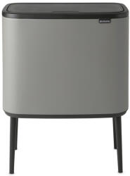 Brabantia Bo Touch Bin nyomófedeles hulladékgyűjtő, 36L, acél, betonszürke (127205)