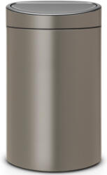 Brabantia Touch Bin New Recycle nyomófedeles szelektív kuka, 23+10L, acél platinaszürke (117909)