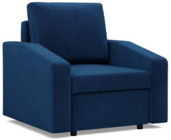 Greensite Zeus fotel, döntött kartámasz, bársony, bonell töltet, kék