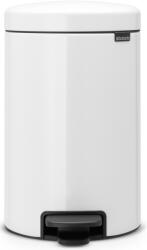 Brabantia NewIcon pedálos szemetes lecsapódásgátló fedővel, acél tartály, 12L, acél, fehér (113864)