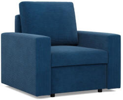 Greensite Zeus fotel, egyenes kartámasz, kordbársony, bonell töltet, kék - primbutor