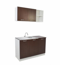  Pd L120 Alapkonyha Wenge/Fehér 3 cs (910044)