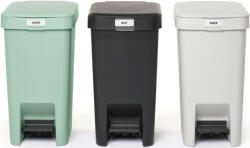 Brabantia StepUp szelektív szemetes szett, 3db eltérő színű kuka, 10L, 91% újrahasznosított műanyag (SU10L-SET)