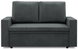 GreenSite Zeus kanapé, bársony, hab töltet, egyenes kartámasz, szürke