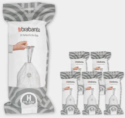 Brabantia PerfectFit méretpontos szemeteszsák, H méret, 50-60L, Multipack 120 zsák, 6 tekercs, 20 zsák/tekercs (138782)