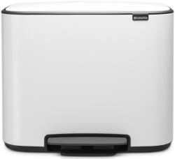 Brabantia Bo Pedal Bin pedálos szelektív kuka, 11+23L, acél, fehér (121142)