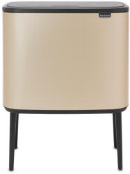 Brabantia Bo Touch Bin nyomófedeles hulladékgyűjtő, 36L, acél, aranyfényű (304583)