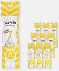 Brabantia PerfectFit méretpontos szemeteszsák, A méret, 3-5L, Multipack 200 zsák, 10 tekercs, 20 zsák/tekercs (137648)