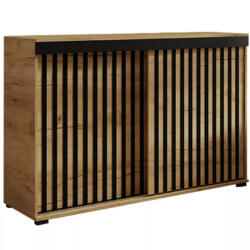  Malani Duplo 120 Tolóajtós Komód 120cm, Arany Tölgy (Komoda MALANI DUPLO 120 craft zloty 120x45x94cm)