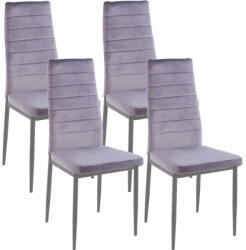  Coleta Nova bársony szék Szürke - 4 db