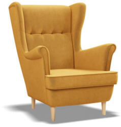 Greensite Uszak Mini fotel, bársony, sárga - primbutor