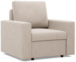 Greensite Zeus fotel, egyenes kartámasz, bársony, hab töltet, bézs - primbutor