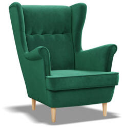 Greensite Uszak Mini fotel, bársony, zöld - primbutor - 78 990 Ft