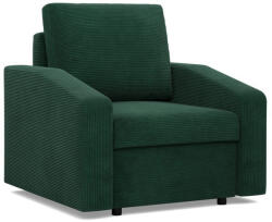 Greensite Zeus fotel, döntött kartámasz, kordbársony, bonell töltet, zöld