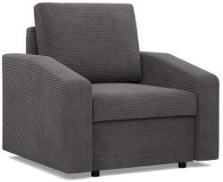 Greensite Zeus fotel, döntött kartámasz, kordbársony, bonell töltet, szürke